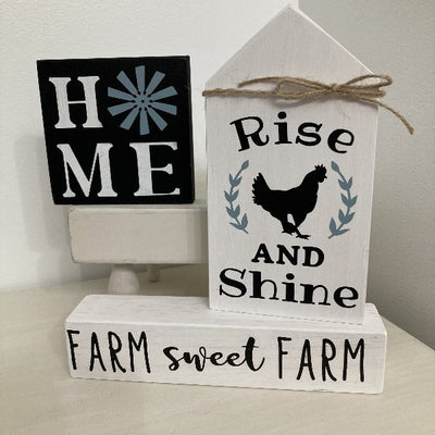 Farmhouse Themed Tiered Tray DIY Kit