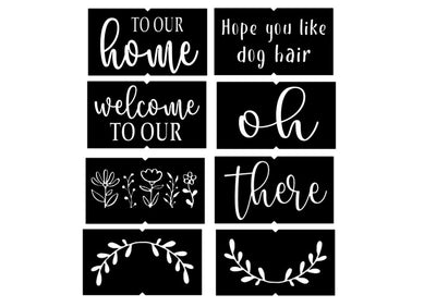 Porch Sign Stencils or Vinyl Decal Letters
