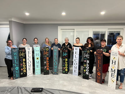 Five Paint Parties Later… Why This Group Keeps Coming Back to Our DIY Wood Sign Kits