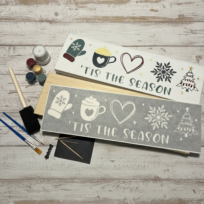 Christmas Wood Sign DIY Kit - Tis The Season Winter