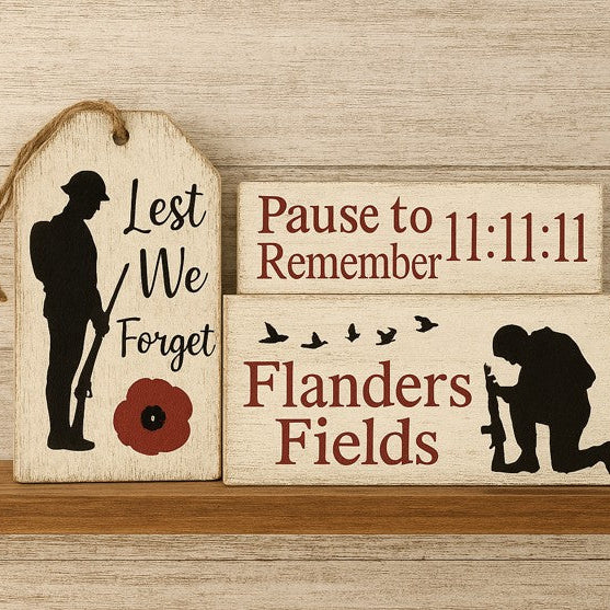 Remembrance Day Themed Tiered Tray DIY Kit - Support our Veterans