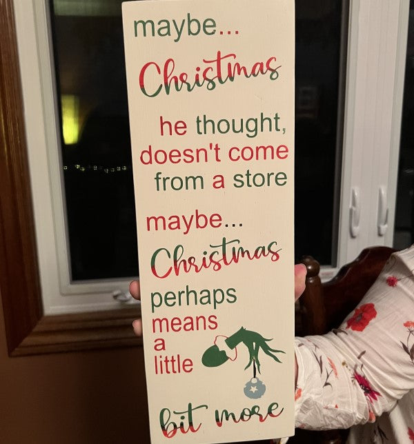 Maybe Christmas Large Wood Sign DIY Kit