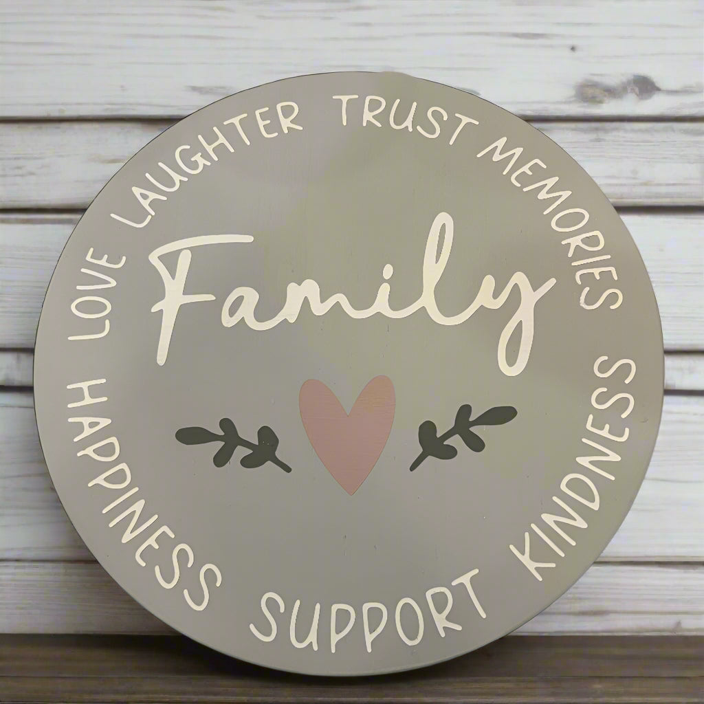 Wood Round Sign DIY Kit - Family