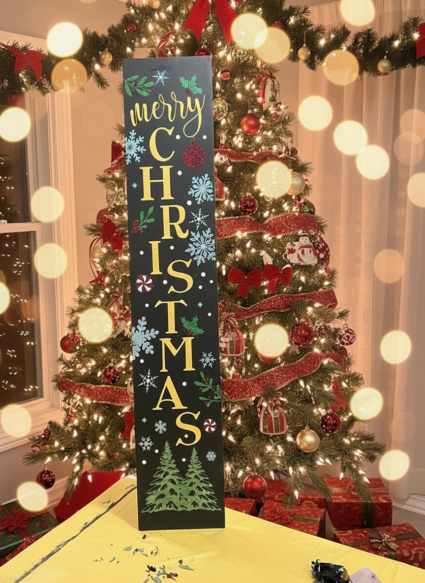 Merry Christmas Porch Leaner