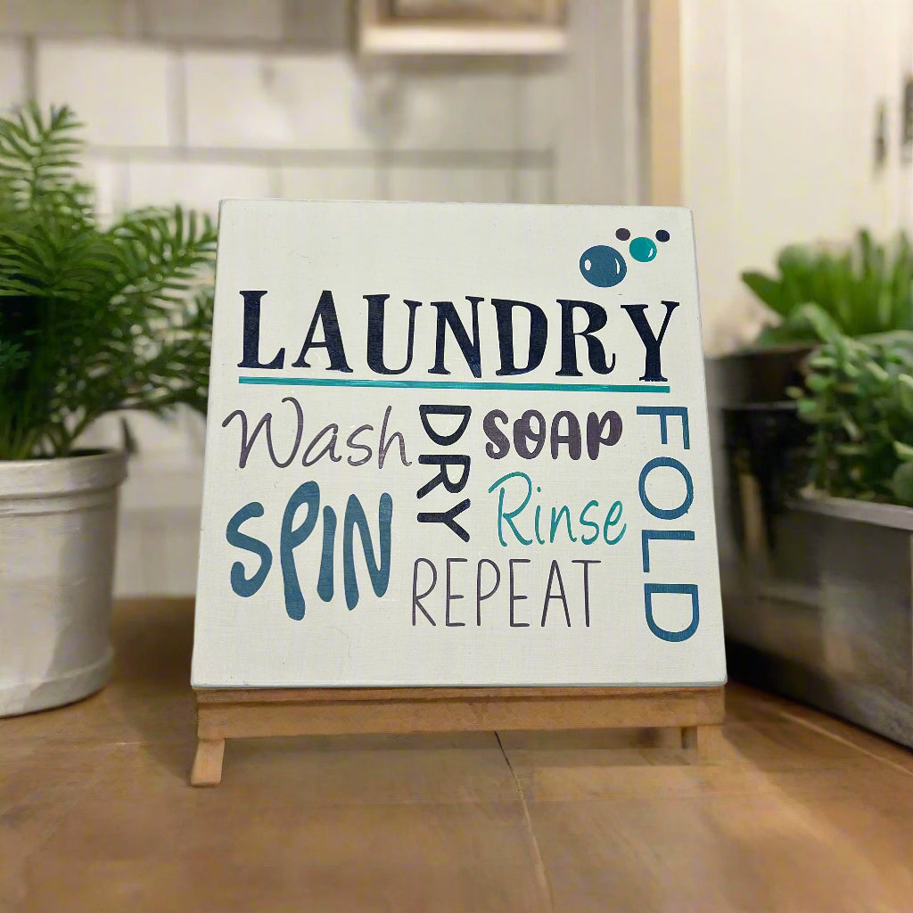 Wood Sign Square DIY Kit - Laundry Subway Style