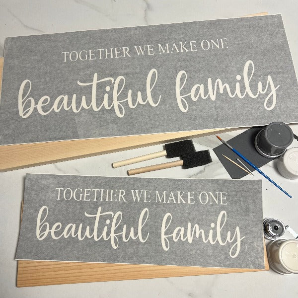 Wood Sign DIY Kit - Together Beautiful Family