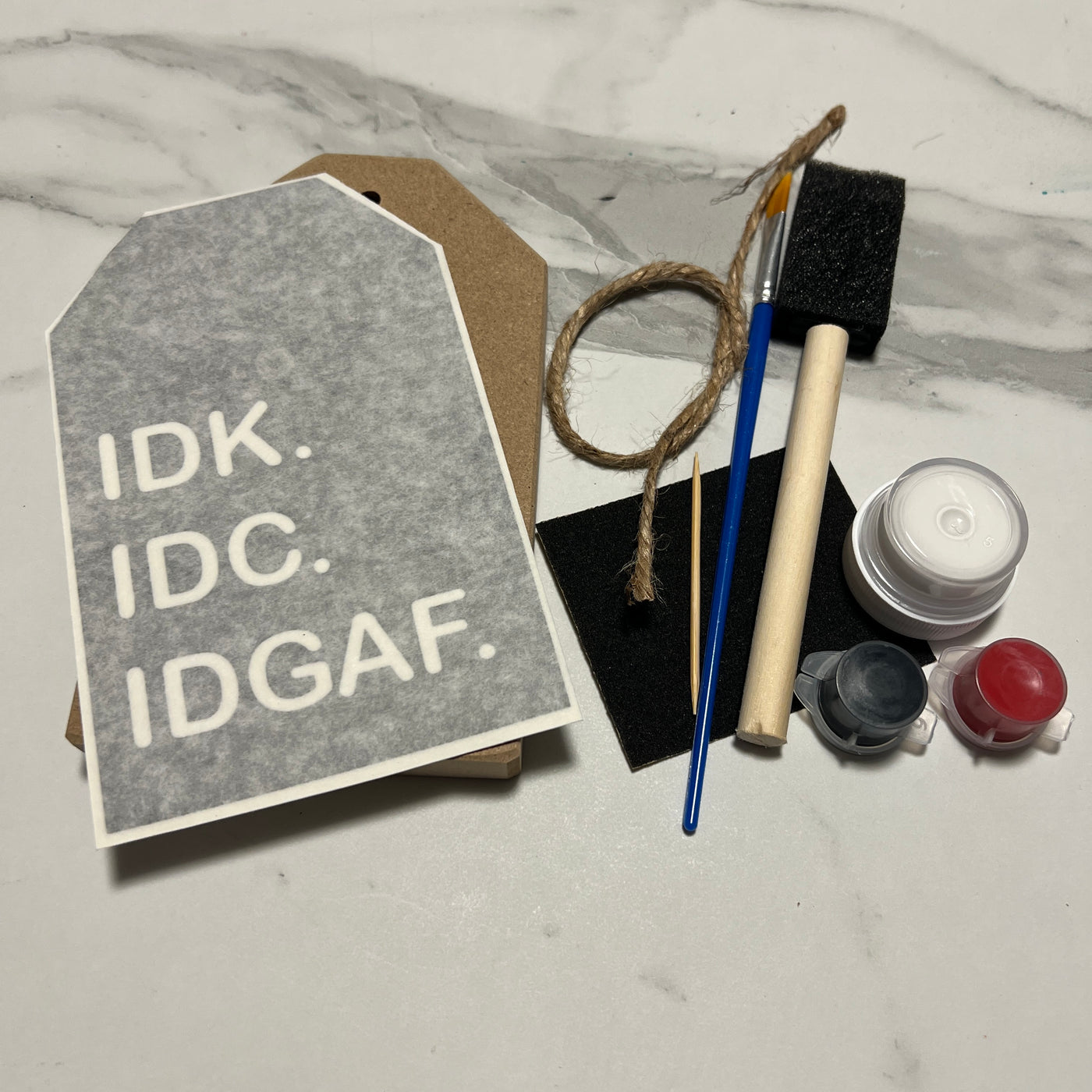 Wood Tag DIY Kit Sassy, Snarky and Slightly Offensive