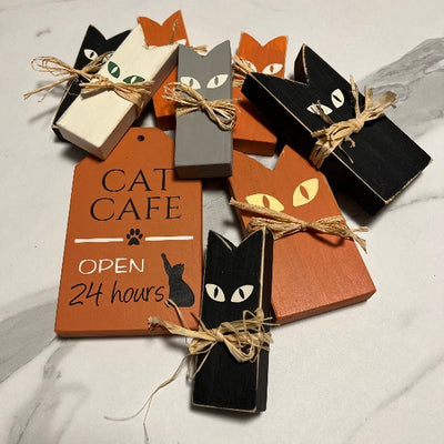 Cat Family with Wood Tag DIY Kit
