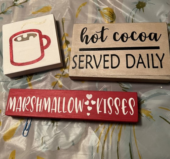 Hot Cocoa Themed Tiered Tray DIY Kit