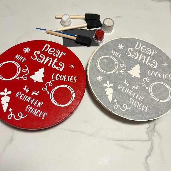 Wood Round Sign DIY Kit Treats for Santa