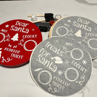 Wood Round Sign DIY Kit Treats for Santa
