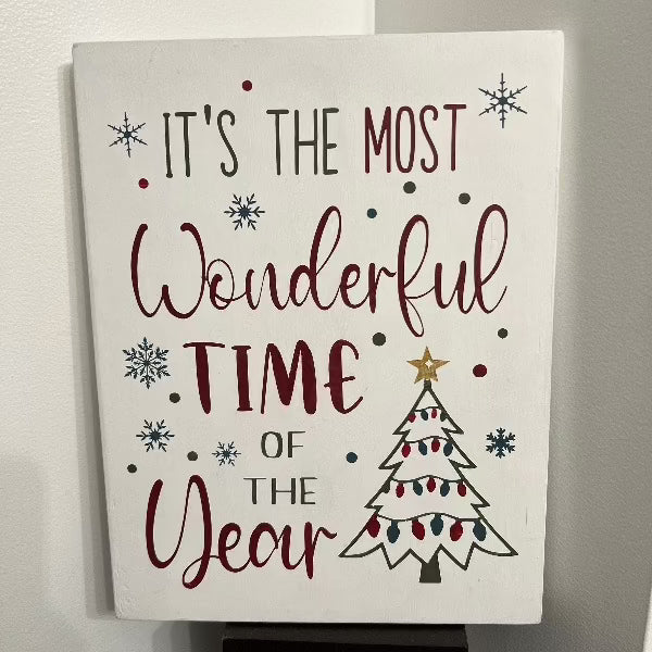 It's The Most Wonderful Time Of The Year Large Wood Sign DIY Kit