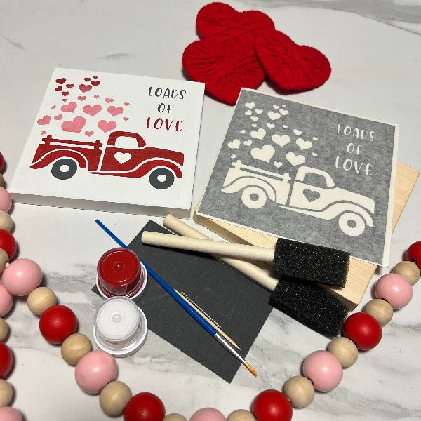 Wood Sign Square DIY Kit - Valentines - Love