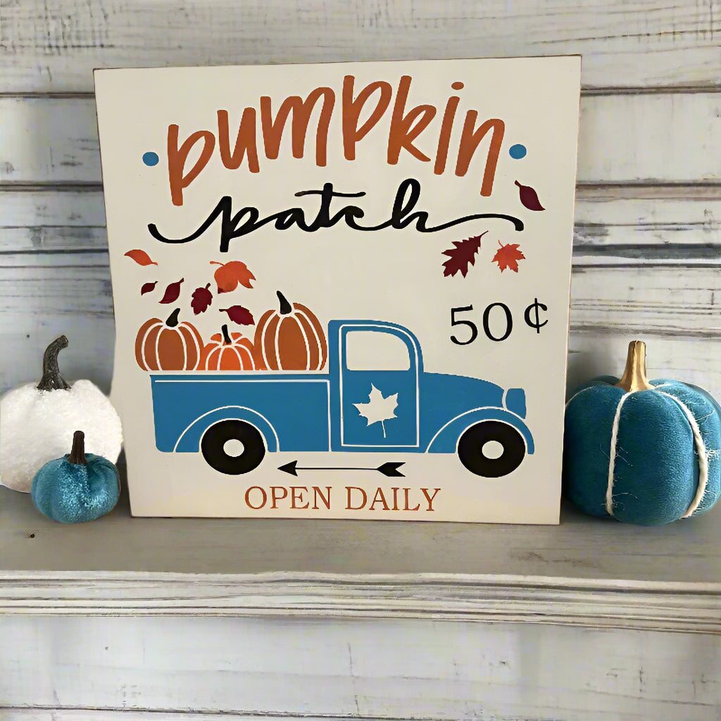 Wood Sign DIY Kit - Pumpkin Patch Vintage Truck