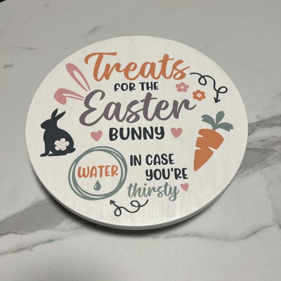 Wood Round Sign DIY Kit Treats For The Easter Bunny