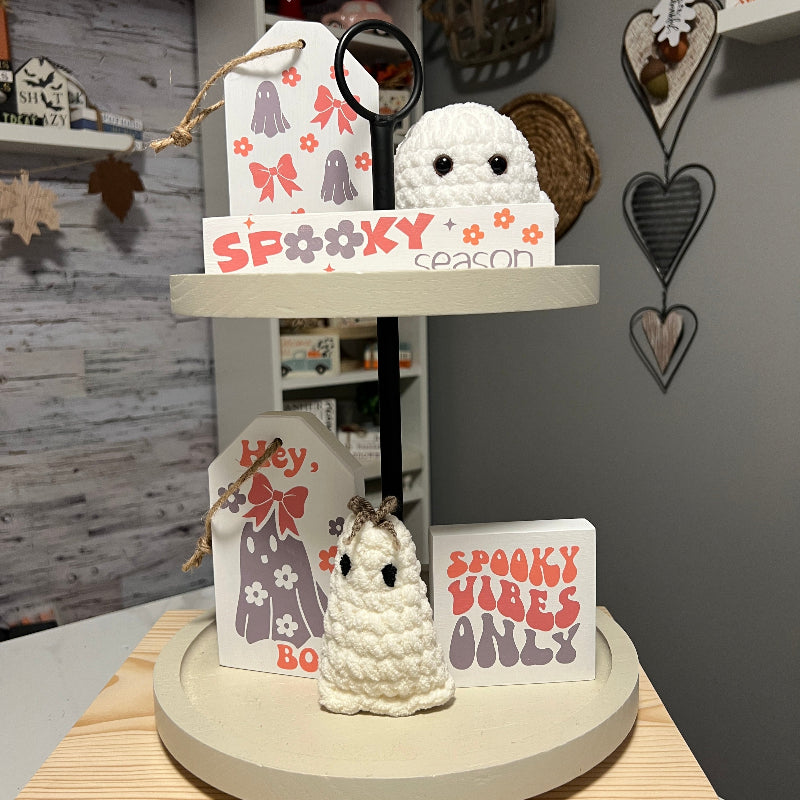 Groovy Halloween Themed Tiered Tray Mini Sign DIY Kit