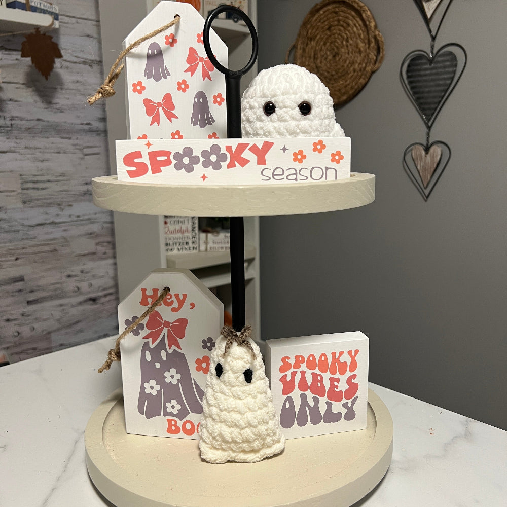 Groovy Halloween Themed Tiered Tray Mini Sign DIY Kit