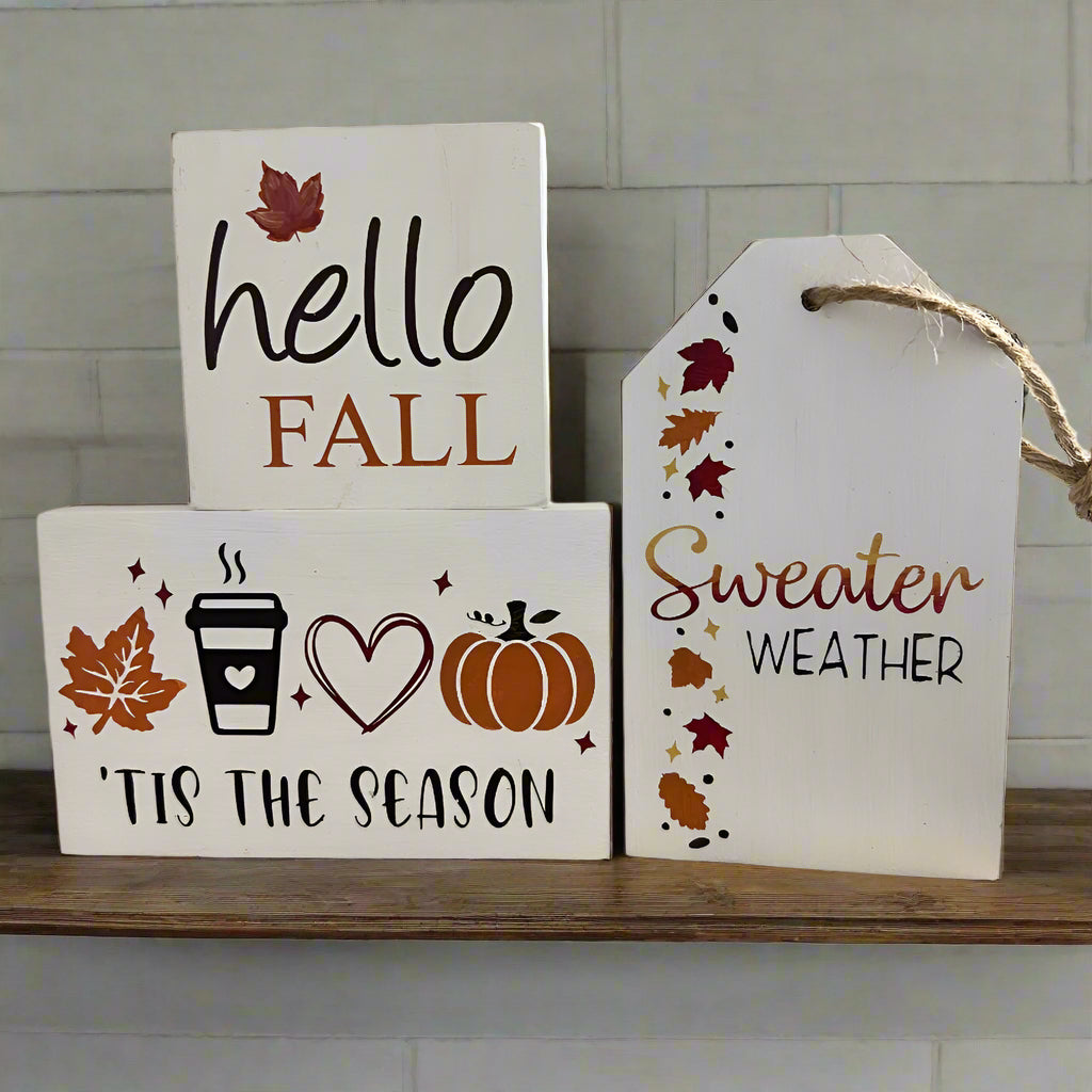 ‘Tis the Season – 3 Pc Fall DIY Mini Sign Kit