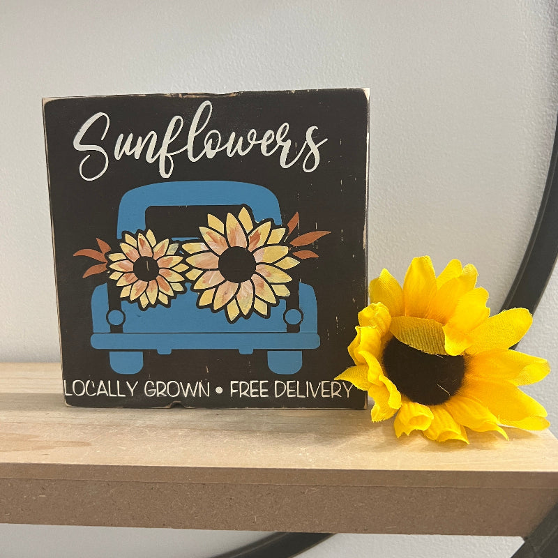 Wood Sign DIY Kit - Sunflower Haul - Vintage Truck