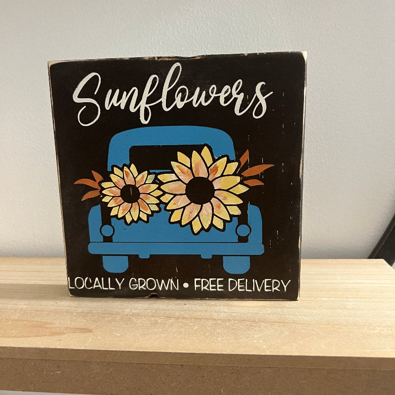 Wood Sign DIY Kit - Sunflower Haul - Vintage Truck