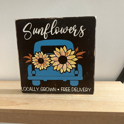 Wood Sign DIY Kit - Sunflower Haul - Vintage Truck