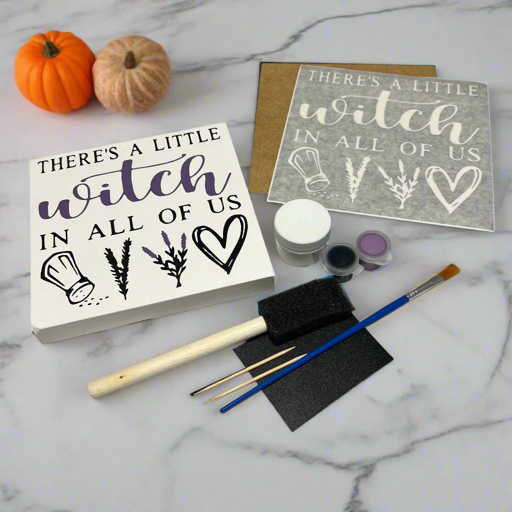 Wood Sign Square DIY Kit - Halloween Magic
