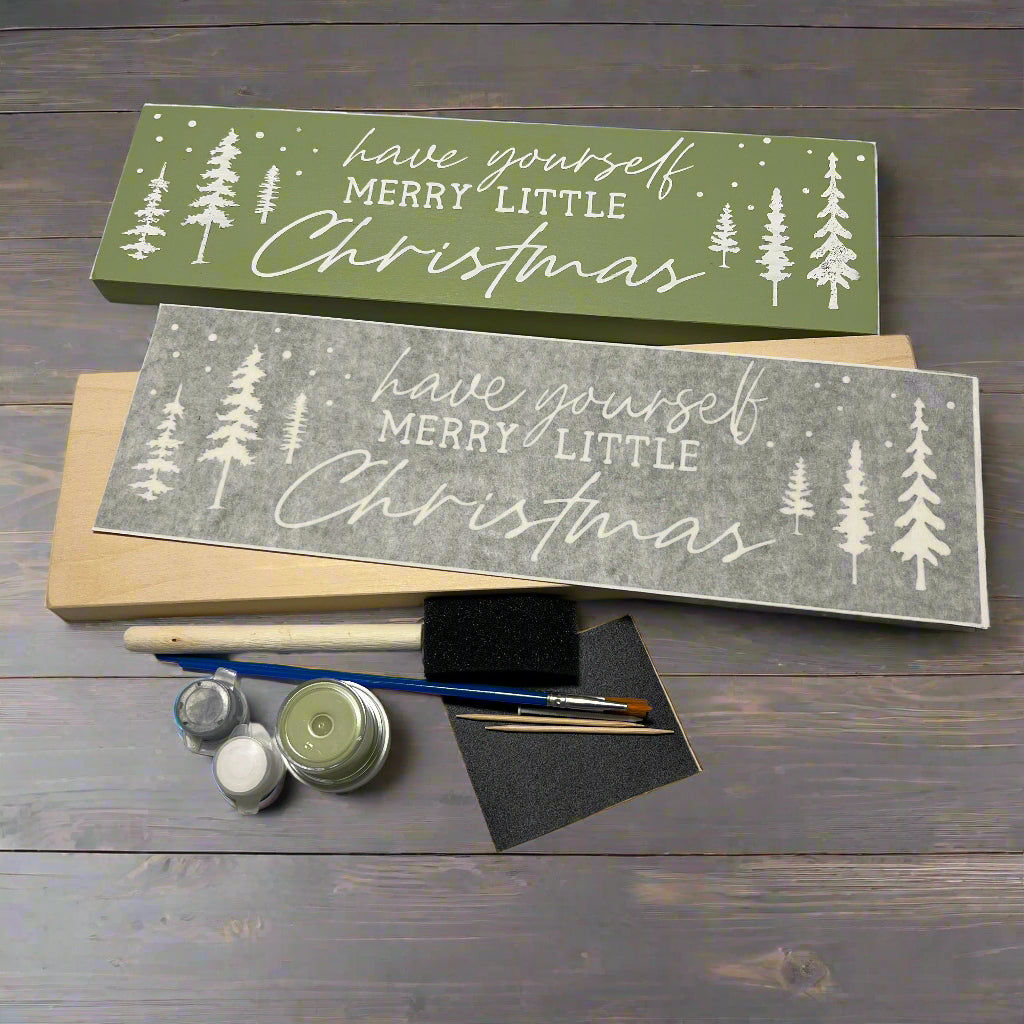 Christmas Wood Sign DIY Kit - Have Yourself A Merry Little Christmas