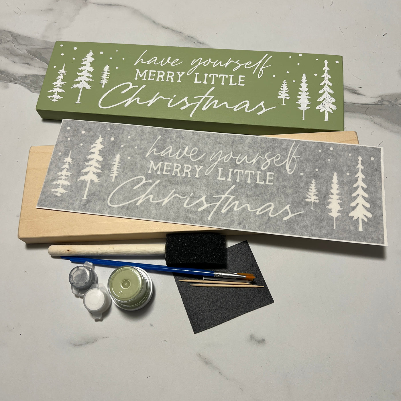 Christmas Wood Sign DIY Kit - Have Yourself A Merry Little Christmas