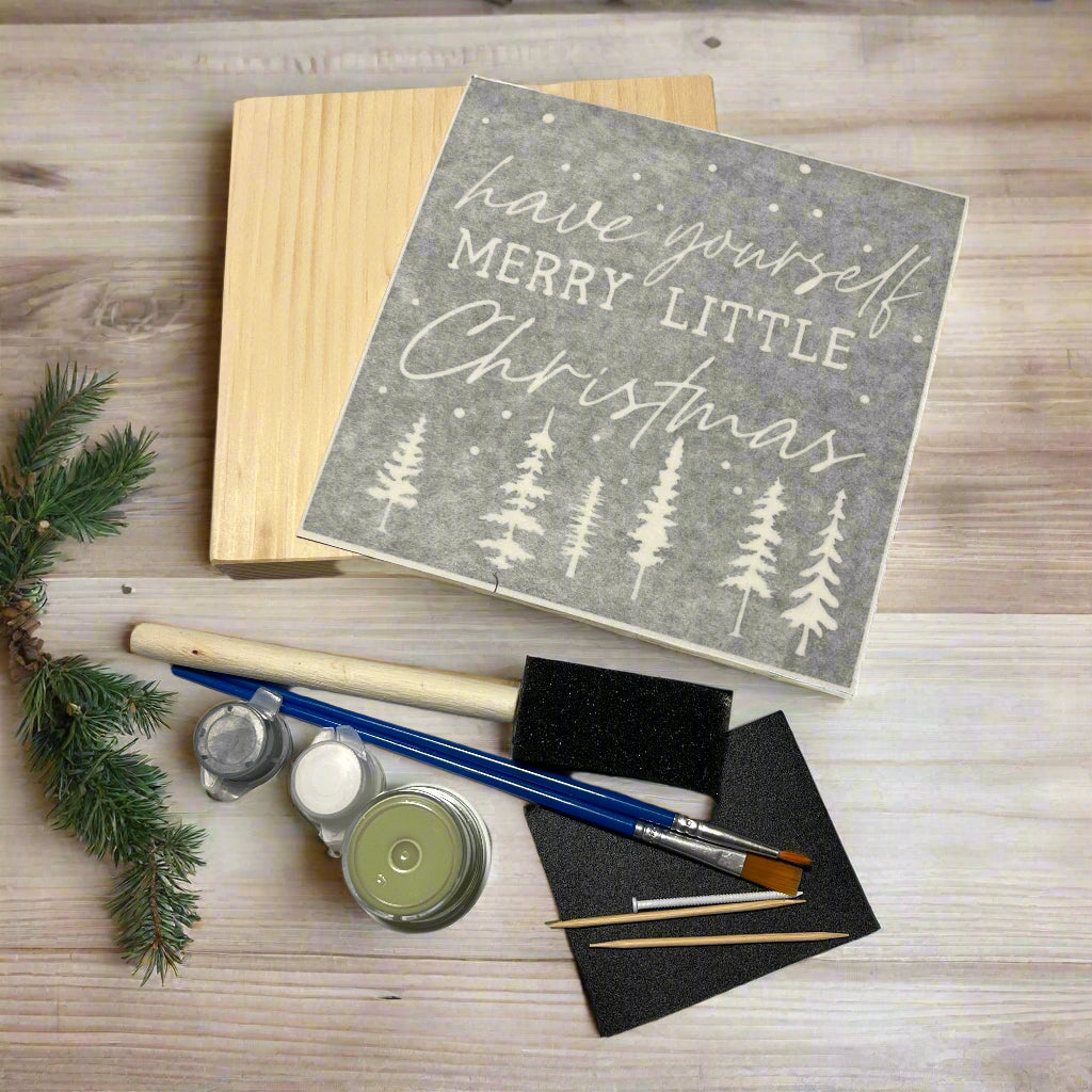 Wood Sign Square DIY Kit - Have Yourself A Merry Little Christmas