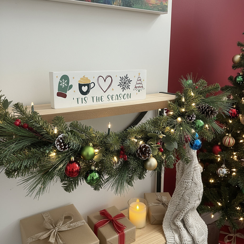 Christmas Wood Sign DIY Kit - Tis The Season Winter