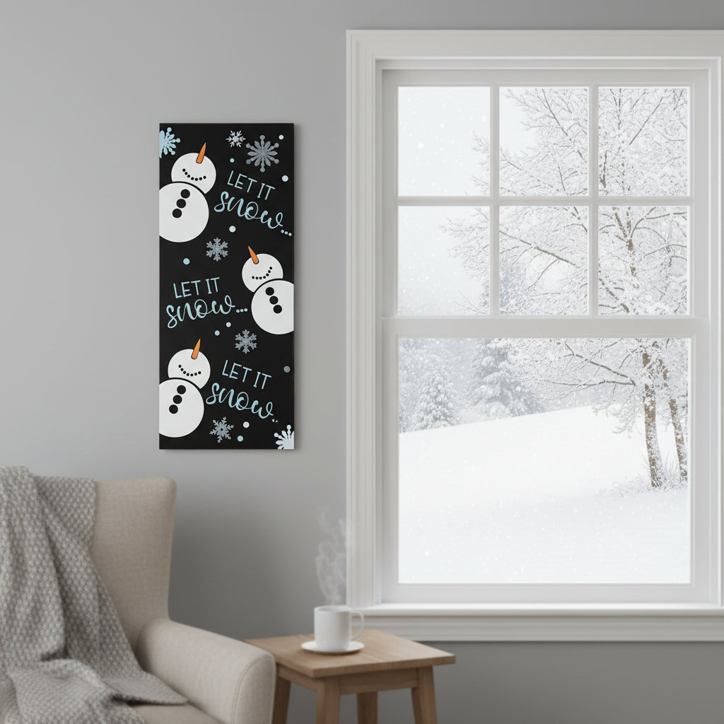 Wood Sign  DIY Kit - Let It Snow Snowmen