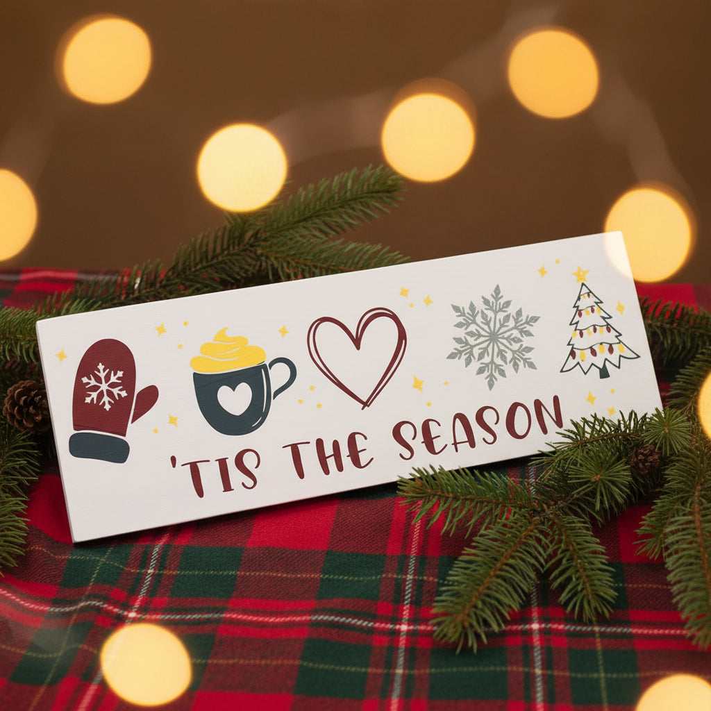 Christmas Wood Sign DIY Kit - Tis The Season Winter