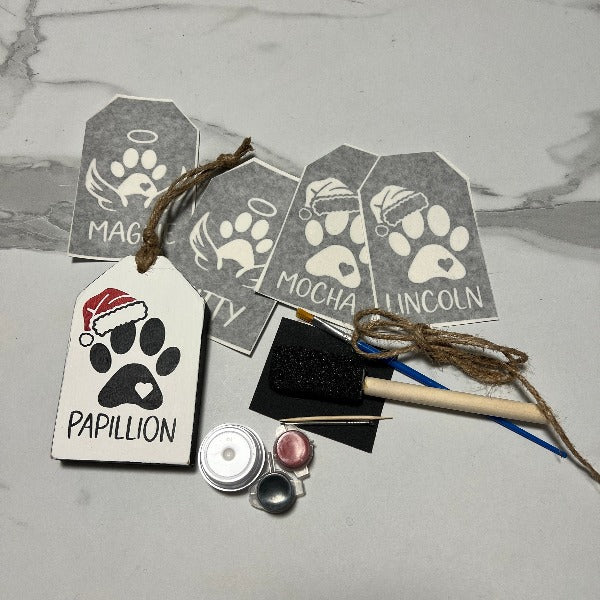 Pet Ornament Wood Tag DIY Kit