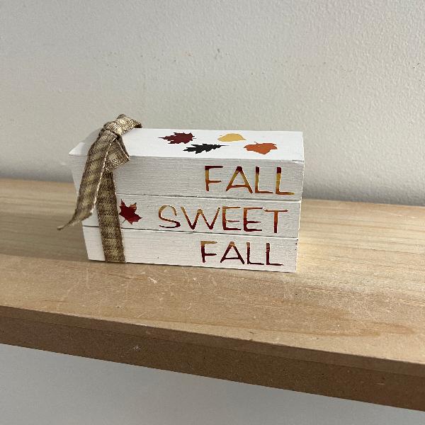 Fall Themed Wood Book Stack DIY Kit