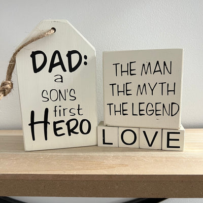 All About Dad Mini Chunky Sign Bundle DIY Kit