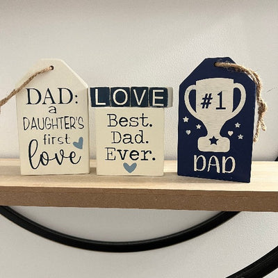 All About Dad Mini Chunky Sign Bundle DIY Kit