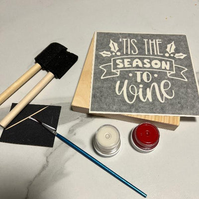 Wood Sign Square DIY Kit - Beverage Themed