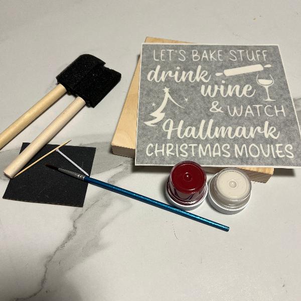 Wood Sign Square DIY Kit - Winter - Christmas