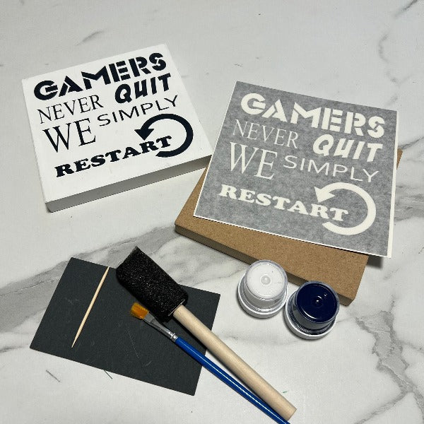 Wood Sign Square DIY Kit Gamers