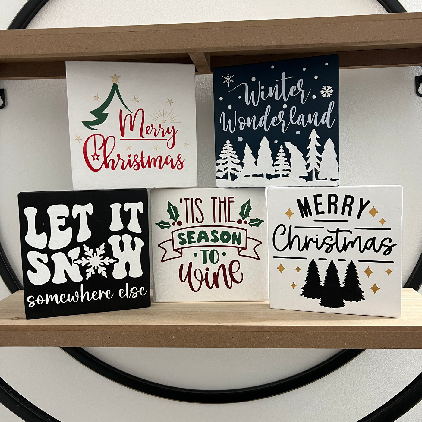 Wood Sign Square DIY Kit - Winter Christmas
