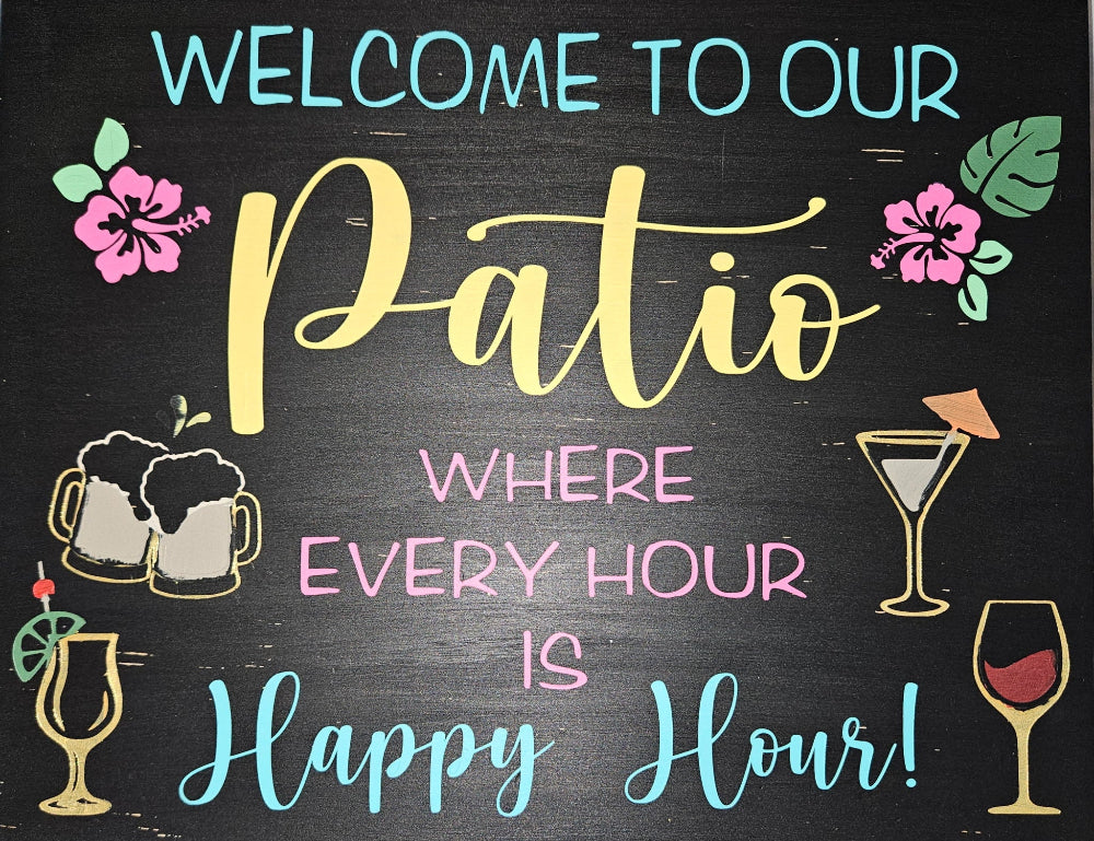 Welcome To Our Pation Porch Deck Themed Wood Sign DIY Kit