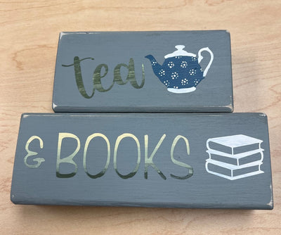 Rustic Stacking Blocks  - Book Themed