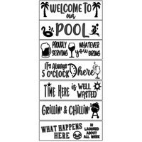 Welcome To The Pool-Deck-Porch  Wood Slat Sign - DIY Kit