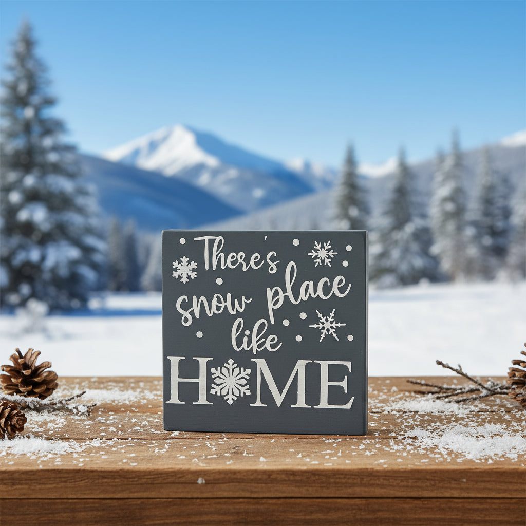 Wood Sign Square DIY Kit - There's Snowplace Like Home