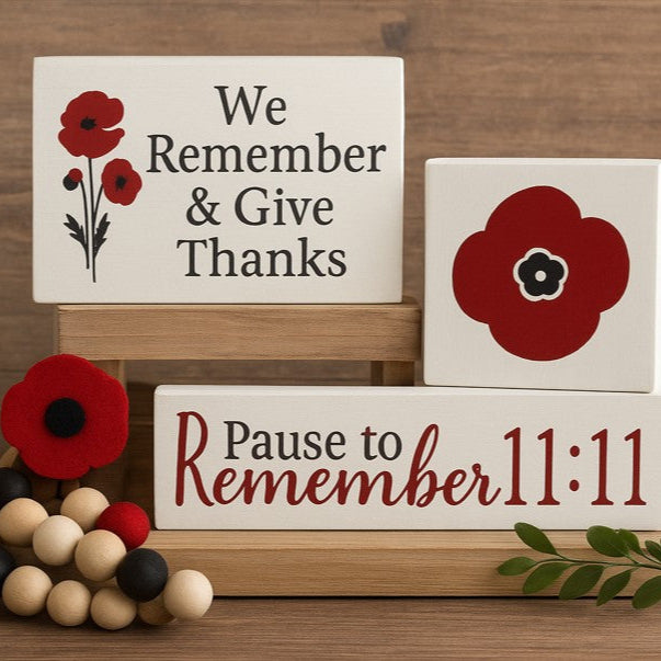Remembrance Day Themed Tiered Tray DIY Kit - Support our Veterans