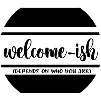Wood 12" Round Sign DIY Kit - Welcome