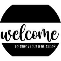 Wood 12" Round Sign DIY Kit - Welcome