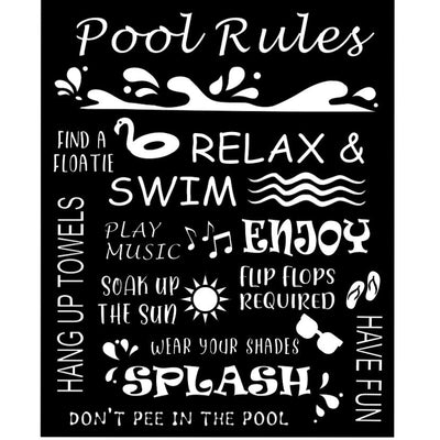 Pool Rules Large Wood Sign DIY Kit - Colasantis Workshop