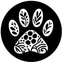 Wood Round Sign DIY Kit - Welcome To our Home Dogs or Floral Paw Print