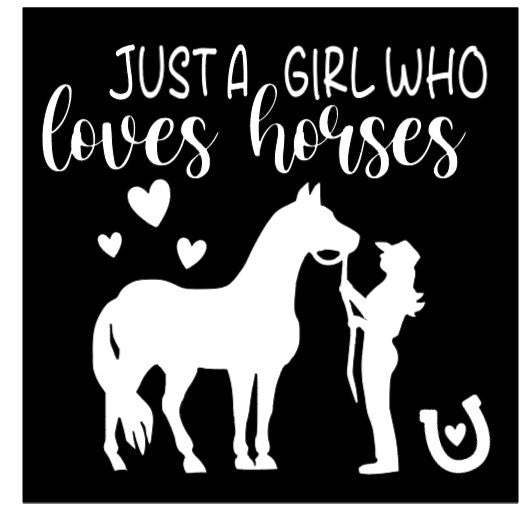 Wood Sign Square DIY Kit - Just A Girl Who Loves Horses